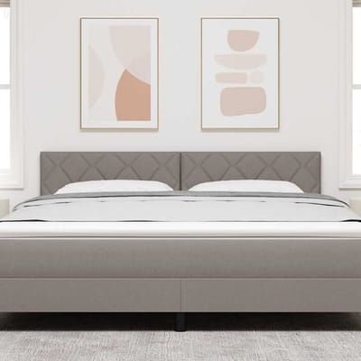 vidaXL - Hoofdbord - Taupe - Stof