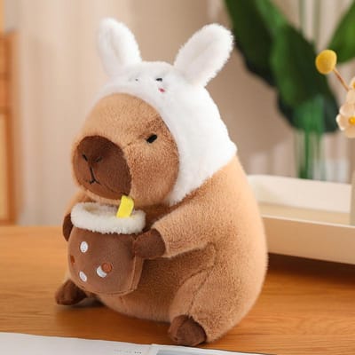 Kawaii Capybara Pluche Speelgoed Verander in een Dinosaurus Konijn Eenhoorn Zachte Knuffelpop Schattig Cartoon Dier Kussen Cadeau voor Meisjes 40cm