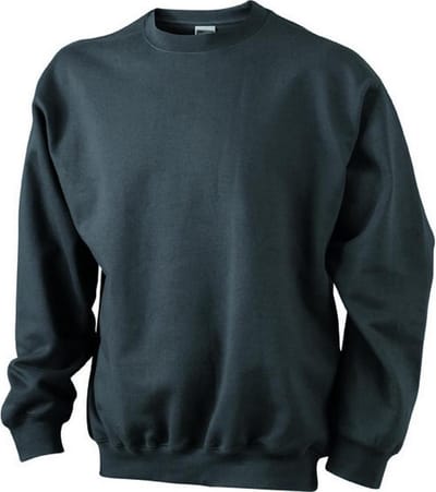James and Nicholson Unisex Round Heavy Sweatshirt (Grafiet)