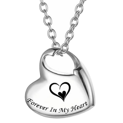Fako Bijoux® - Ashanger / Assieraad - Uitgesneden Hart - Hartje - RVS - Staal - Zilverkleurig