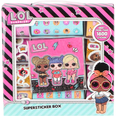 LOL Surprise Stickerbox – 1800 kleurrijke stickers – Creatief knutselplezier voor kinderen – Verzamel & versier