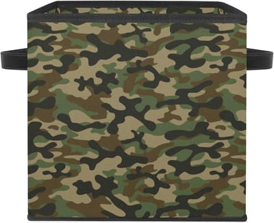 Opvouwbare Opbergbox - Mand Organizer - Thuis Opslag - Met Handvatten - 27x27x27.5 cm - Groen