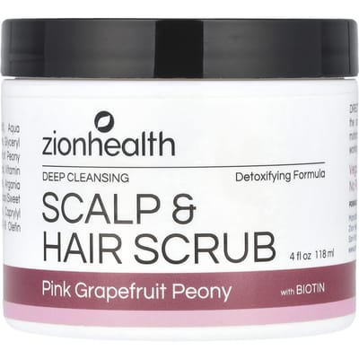 Hoofdhuid & Haar Scrub met Biotine, Roze Grapefruit Pioenroos, 118 ml (4 fl oz) gray