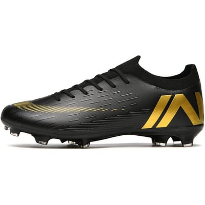 Voetbalschoenen Nieuwe Heren Wedstrijd Sneakers Voetbalschoenen Noppen Middelhoge Voetbalschoenen Hoge Kwaliteit Hete Verkoop Antislip FG/TF Fu 38 zwart