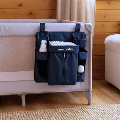 New Baby bedomganger organizer 58x50 cm blauw - Ledikant organizer
