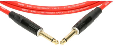 Klotz KIKKG6.0PPRT instrumentkabel KIK mono 6.35mm jack recht rood 6m