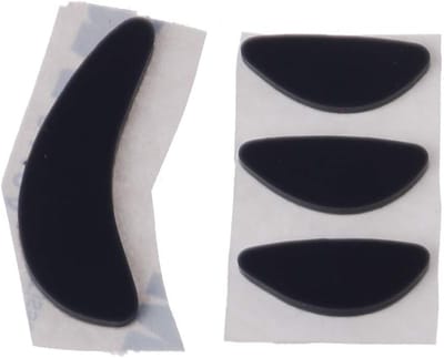 Muis Voeten Pads - Glide Skates - Verbeterde Muis Controle - Afgeronde Gebogen Randen - 1 Set - Zwart