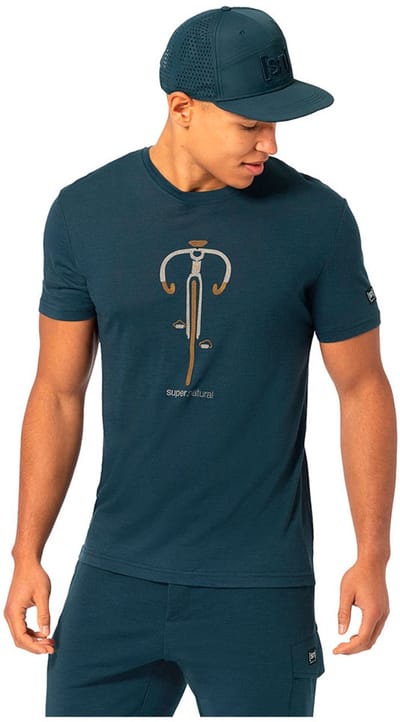 Super.natural Vintage Bike T-shirt Met Korte Mouwen Blauw 2XL Man