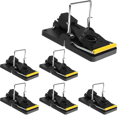 6 stuks Muizenval - muizenvallen voor binnen - muizenvallen - Muizenklemmen - Voor Binnen en Buiten - Herbruikbaar - Kunststof Muizenval - Zonder Muizengif