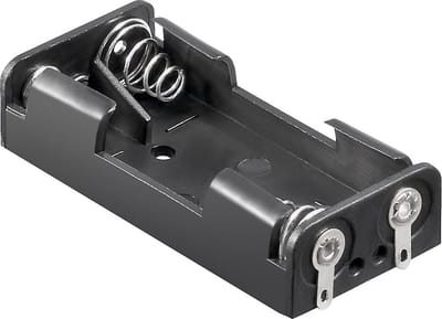 Batterijhouder voor 2 AAA-batterijen - soldeerbevestiging