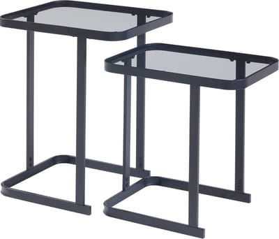 Bijzettafel set van 2 Laxå zwart