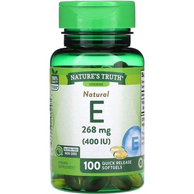 Nature's Truth, Natuurlijke E, 268 mg (400 IE), 100 snel-vrijkomende softgels
