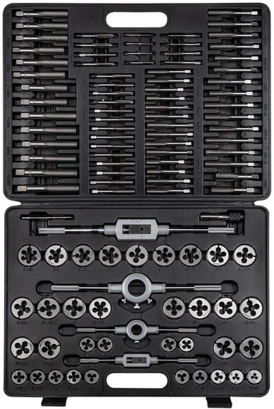 NEO TOOLS Tapset - Draadsnijset - Tap en Snijset - Matrijzen en Tappen 110st. (11-915)