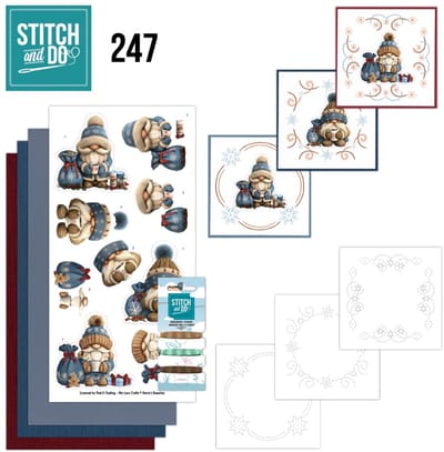 Set van 3 stitch and do pakketjes nr. 220,233 en 247 gnomes