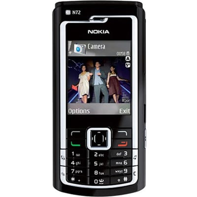 Gereviseerde Nokia originele Nokia N72 2G mobiele telefoon 1 battery 1 charger zwart