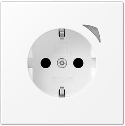 Jung HOME BT LS 1521 SE WWM Wandcontactdoos met randaarde Energy Sneeuwwit mat