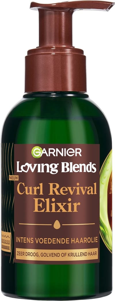Garnier Loving Blends Avocado Olie & Shea Boter Curl Revival Elixir - Intens Voedende Haarolie - Haarverzorging Voor Zeer Droog, Golvend of Krullend Haar - 120 ml