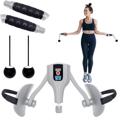 Dijbeenspiertrainer - Bekkenbodemtrainer - Spierversterking Thuis - Verstelbaar Trainingsbereik - 34 x 24 x 12 cm - Lichtgrijs