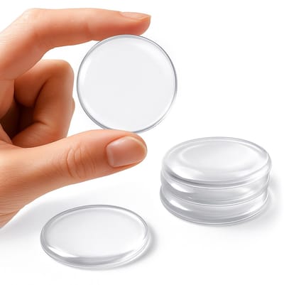 Dailygoods- Deurstopper 5 stuks - Deurstoppers voor muren - Muurbeschermer - Herbruikbare siliconen deurklinkbeschermers - Diameter 40 mm - Demping van slaggeluid
