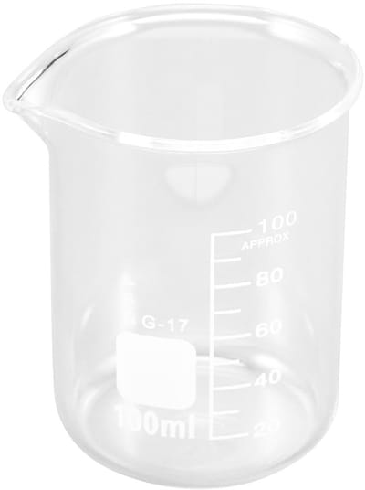 Dailygoods- Maatbeker Glas 100 ml - Maatbeker Klein - Maatbeker voor Huishouden - Maatbeker Laboratorium - Maatbeker Bakkerij - Afmetingen 7,2 x 5,7 x 5,7 cm - Meetbeker