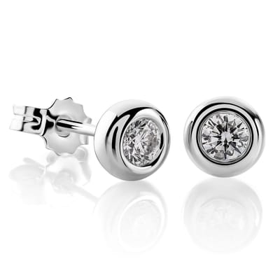 Orphelia OD-5295 - Oorstekers - 18 Karaat Witgoud / Diamant 0.32 ct