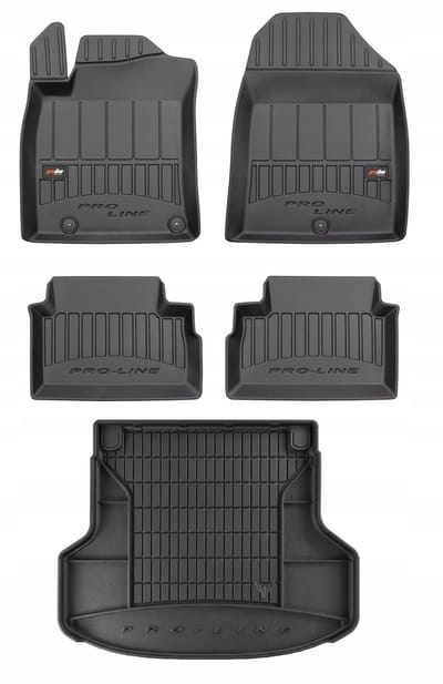 Frogum ProLine Luxe Voordeelset - Premium Automatenset + Kofferbakmat - Geschikt voor KIA Ceed III Sportswagon (Kombi) vanaf 2018 - Zonder Subwoofer - Zwart