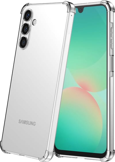 Geschikt voor Samsung Galaxy A26 Telefoonhoesje Transparant met Stootrand - Shockproof TPU Siliconen Back Cover Case Doorzichtig - Smartphonica geschikt voor Samsung Galaxy A26