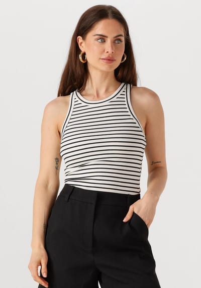 Minus Maline Top Tops & T-shirts Dames - Shirt - Wit - Maat XS