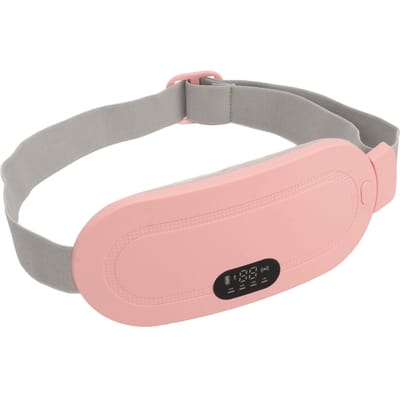 Draagbaar Verwarmingskussen tegen Krampen voor Vrouwen Verstelbare Snelle Verwarming Elektrische Menstruatie Abdominale Massager voor Periode Rug Pinkish gray