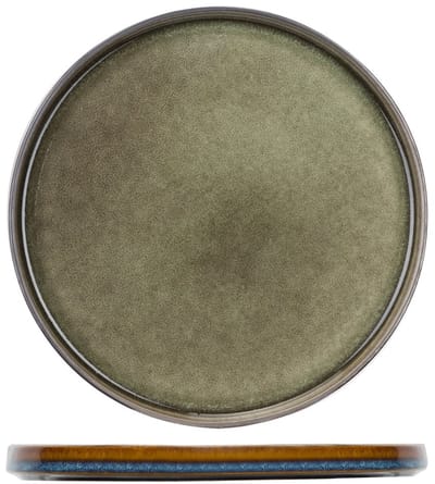 Cosy & Trendy Dinerbord Quintana Green - 4 Stuks ø 28 cm - Porselein - Vaatwasserbestendig