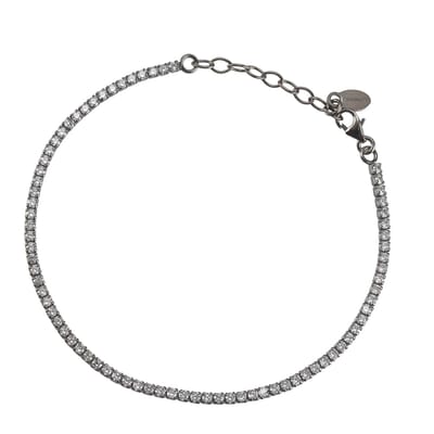 Zwarte armband met witte zirkonen – Luna Negra