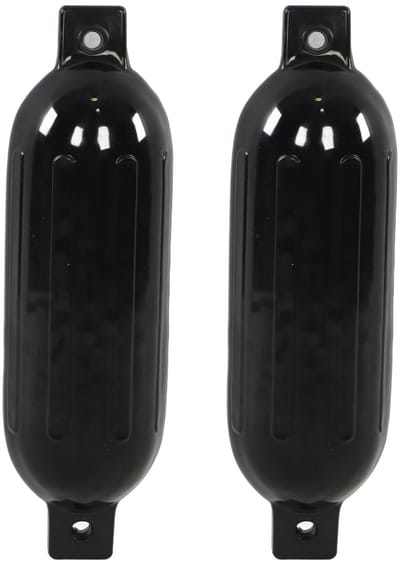 Allecto - Boot Spatborden - 2 Stuks - Zwart - Spatborden voor Jachten en Vissersboten - 6,5 x 23 Inch - Geschikt voor Pneumatische Botenen