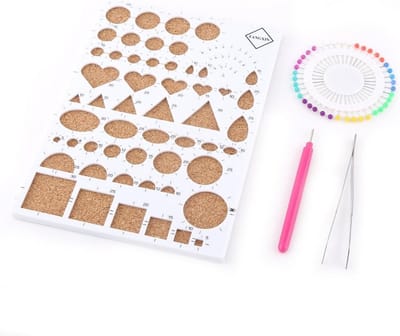 DIY Quilling Gereedschap Set met Cork Sjabloon en Tweezers