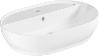 GROHE Essence Opzetwastafel – 50 cm – Met Kraangat & Overloop – Glanzend Keramiek – AquaCeramic & HyperClean – Wit