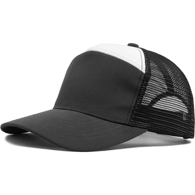 Zomer 7-panel Baseballpet Mode Hip Hop Mesh Petten Mannen Truckerpet Vizier Hardtop Snapback Vrouwen Unisex Cool Nieuw black