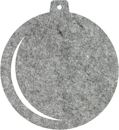 Kerstbal vilt onderzetters - Gemeleerd grijs - 6 stuks - ø 10 cm - Kerst onderzetter - Tafeldecoratie - Glas onderzetter - Woondecoratie - Tafelbescherming - Onderzetters voor glazen - Kerst tafelen - Woonaccessoires - Tafelaccessoires