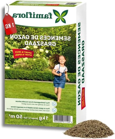 Graszaad Speel en Sport - Gazonzaad Graszoden - Nieuw gazon aanleggen - Sterk en beloopbaar gazon - 1kg tot 50m2