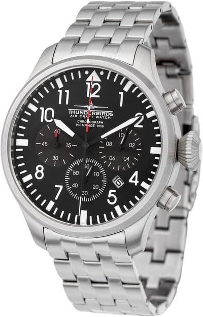 Thunderbirds "HISTORAGE 1956 CHRONO II" Pilotenhorloge Chronograaf Horloge Quartz 48mm