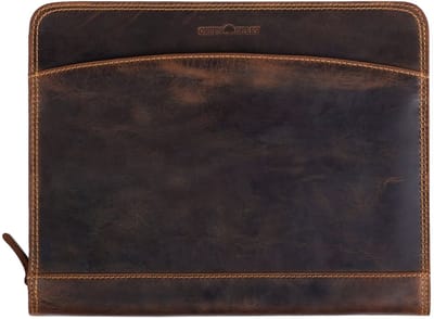 GREENBURRY schrijfmappen Vintage Organizer Brown bruine