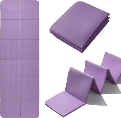Yogamat 183 x 61 x 0,4 cm - Licht en Stabiel Antislip Design - Geurvrij en Opvouwbaar - Sportmat voor Yoga, Pilates en Spierversterking
