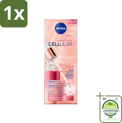 1 x NIVEA - Gezichtsserum - CELLular Expert Lift - Met Bakuchiol - Liftend effect - Alternatief voor Retinol - Voor alle huidtypen - 30 ml - NIVEA CELLular Expert - Anti-aging Serum - Liftend Serum - Bakuchiol Serum - Rimpelvermindering
