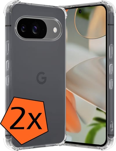 Hoes - 2 Stuks - Geschikt voor Google Pixel 10 - Sterk & Shockproof - Siliconen Case - Back Cover - Telefoon Hoesje Shock Proof - Transparant