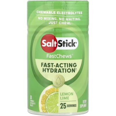 SaltStick, Fast Chew®, Kauwbare Elektrolyten, Citroen Limoen, 50 Kauwtabletten