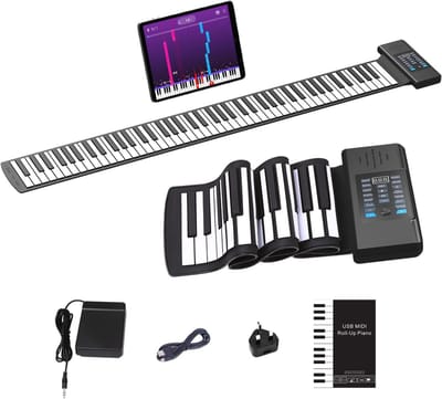 Draagbare Rol-Up Piano met 88 Toetsen - Oplaadbaar, MIDI & Bluetooth