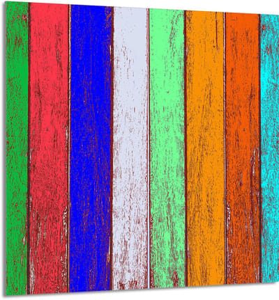 TMK ArtDeko - Snijplank van gehard glas - 60x65 cm - Kleurrijk - Veelkleurig - Beschermend en decoratief