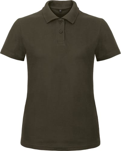 Dames Polo ID.001 Bruin merk B&C maat S