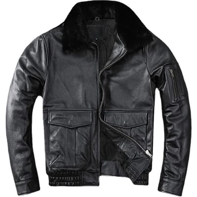 Nieuwe Air Force Flight Echt Koe Lederen Heren Jas Afneembare Echte Bontkraag Dikker Warme Koeienhuid Kleding Heren Winterjas S