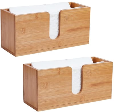 Dailygoods - 2 Stuks Houten Handdoek Dispenser - Servet Houder voor Keuken en Badkamer