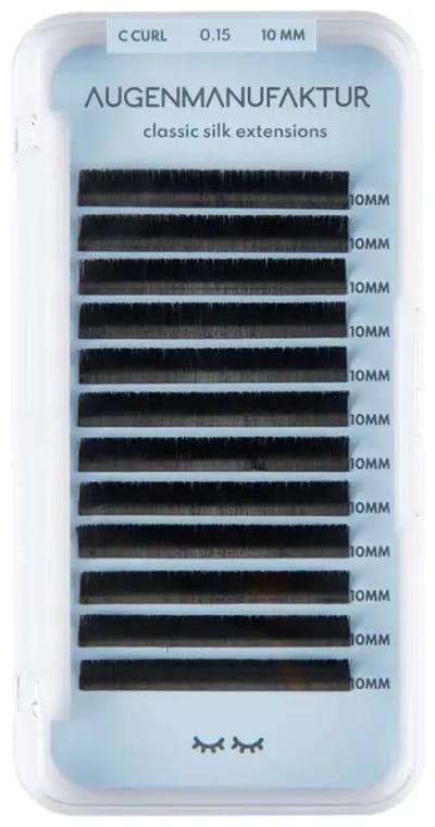 Augenmanufaktur Klassieke Zijden Wimpers C-Curl 10 mm 0,20 mm