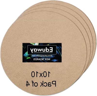 Ronde MDF Platen - Houten Cirkels Knutselen - Kunst en Ambacht - Glad Afgewerkt MDF - 25 cm 4 stuks